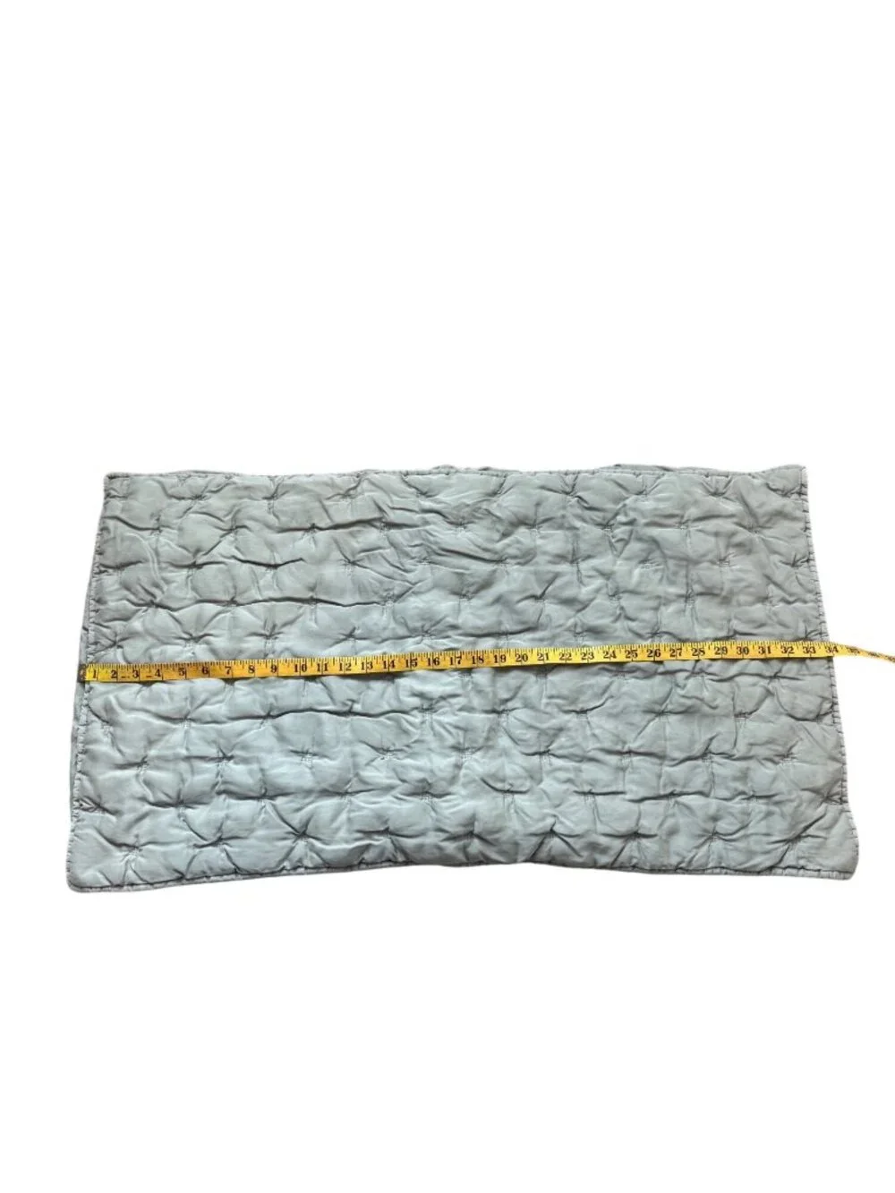 Pottery Barn King-Size Gray Green Quilted Pillow Sham 36 x 20 inch